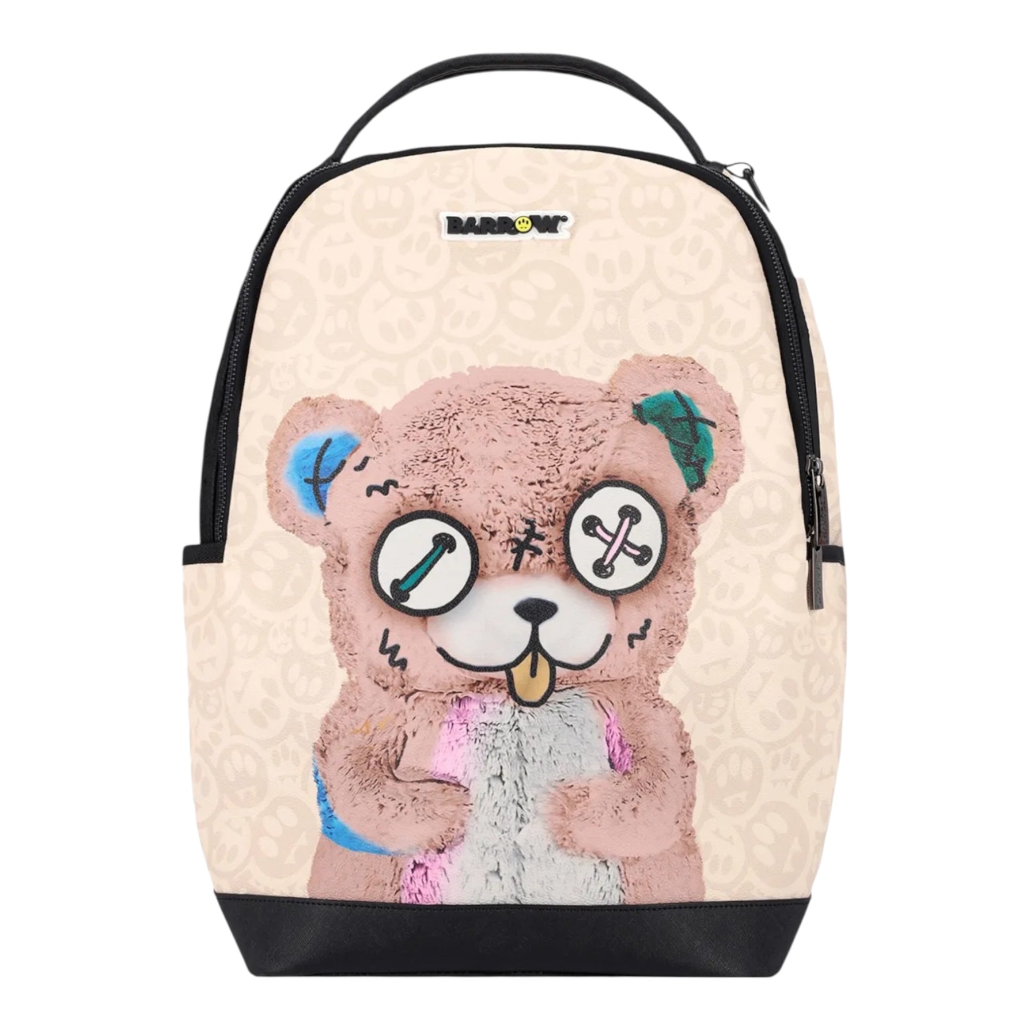Barrow Kids Zaino tinta unita con Stampa Beige per Bambino F5BKJUBP027 BEIGE BARROW KIDS 