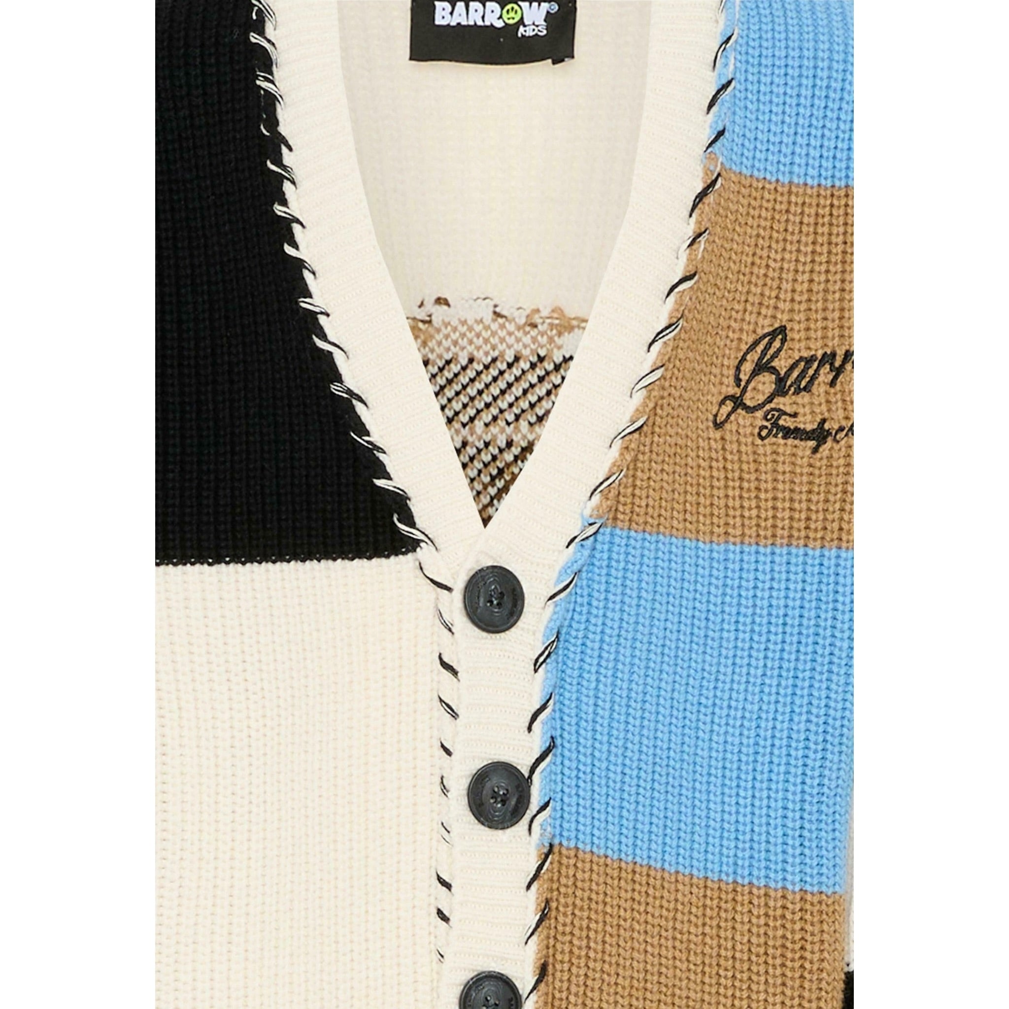 Barrow Kids Cardigan Multicolor con Ricami Multicolor per Bambino F5BKJUCA110 MULTICOLOR BARROW KIDS 