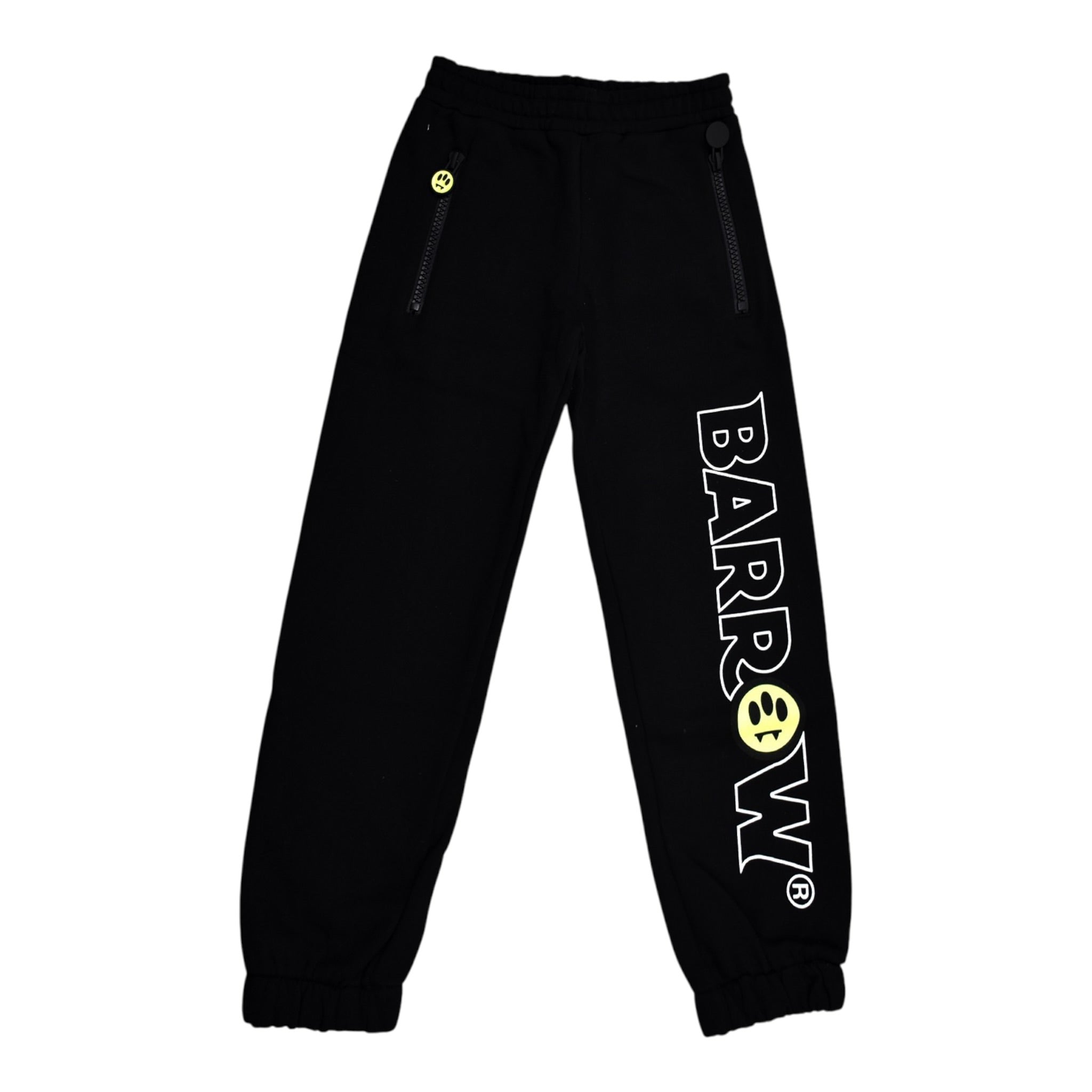 Barrow Kids Pantalone Modello Tuta tinta unita con Logo Nero per Bambino F5BKJUFP051 NERO BARROW KIDS 