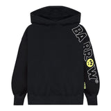 Barrow Kids Felpa tinta unita con Cappuccio E Stampa Nero per Bambino F5BKJUHS056 NERO BARROW KIDS 