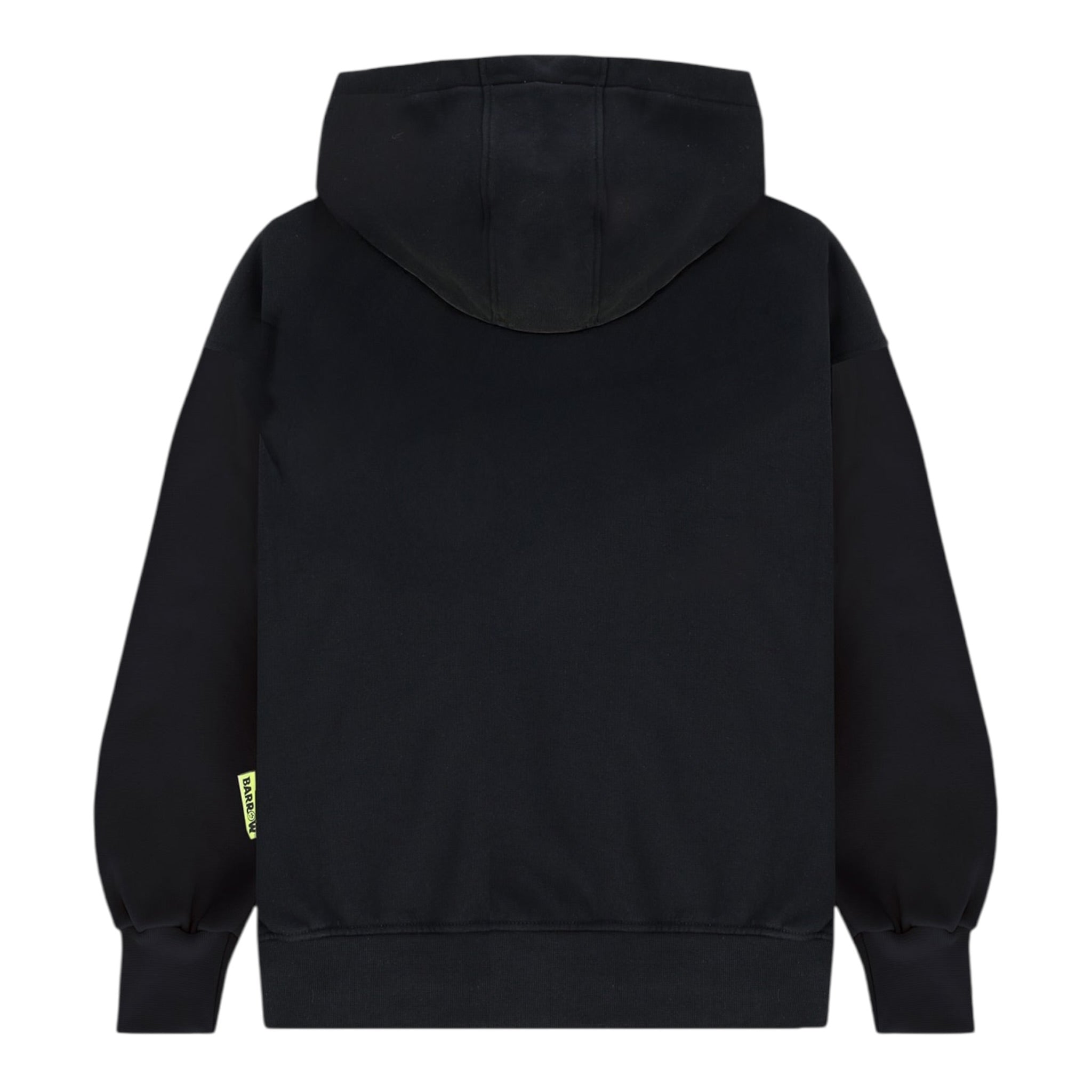 Barrow Kids Felpa tinta unita con Cappuccio E Stampa Nero per Bambino F5BKJUHS056X NERO BARROW KIDS 