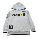 Barrow Kids Felpa Chiusa con Cappuccio tinta unita con Stampa Napoli Grigio per Bambino F5BKJUHS095X GRIGIO BARROW KIDS 