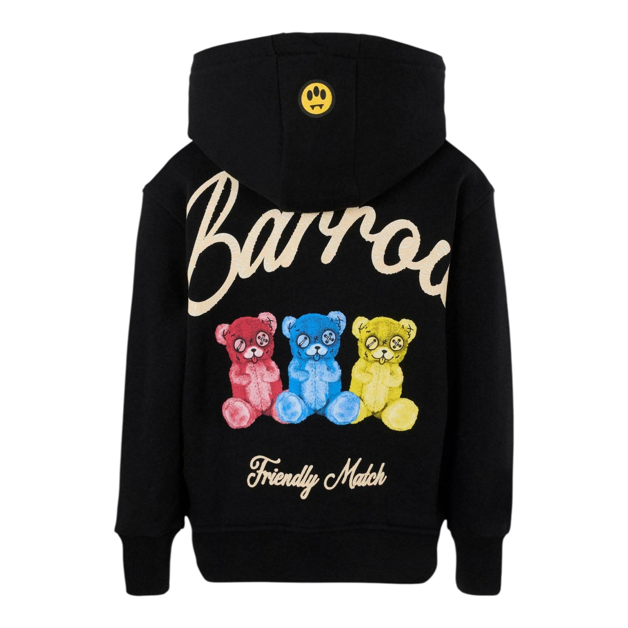 Barrow Kids Felpa Chiusa con Cappuccio tinta unita Nero per Bambino F5BKJUHS102 NERO BARROW KIDS 