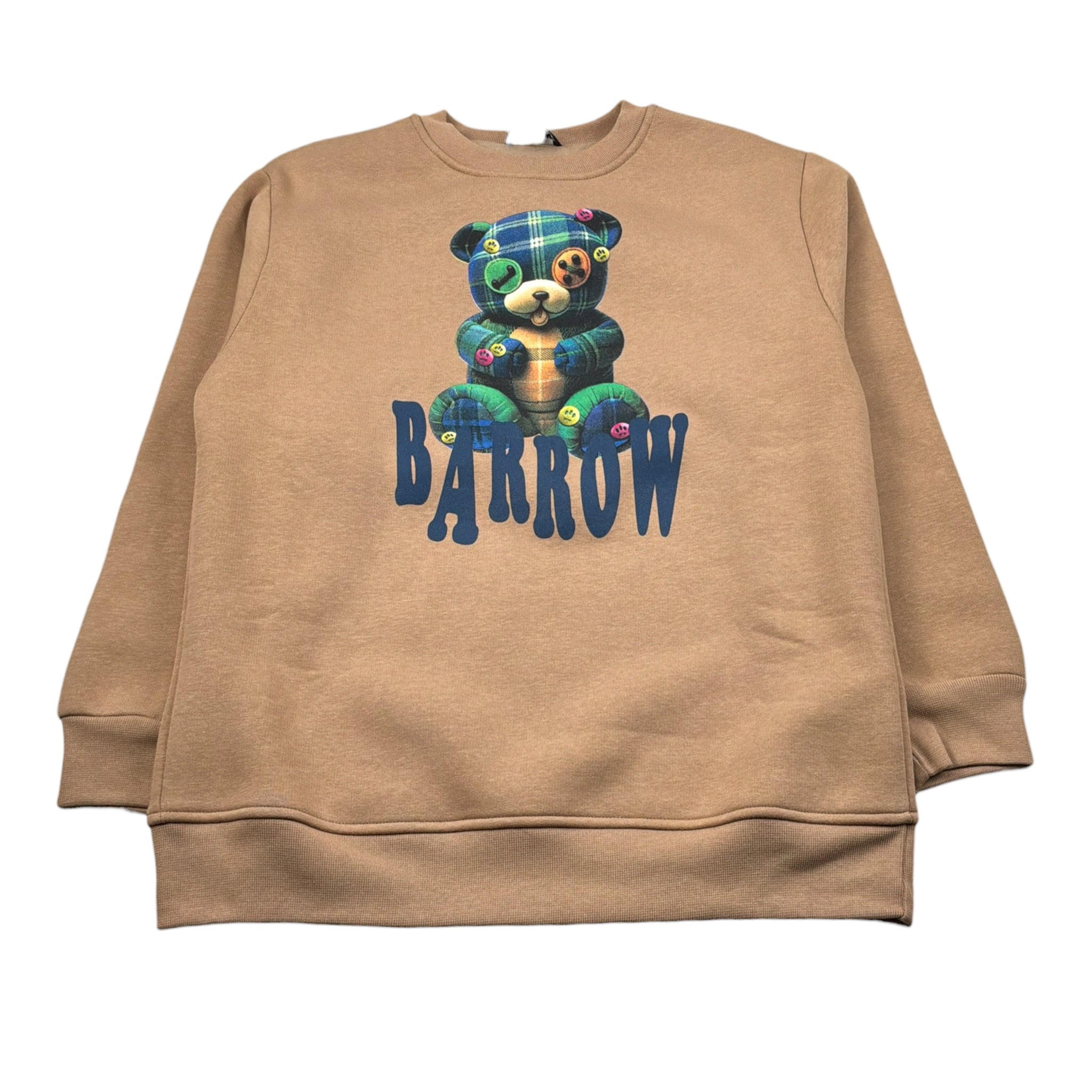 Barrow Kids Felpa Chiusa tinta unita Girocollo Cammello per Bambino F5BKJUHS234 CAMMELLO BARROW KIDS 