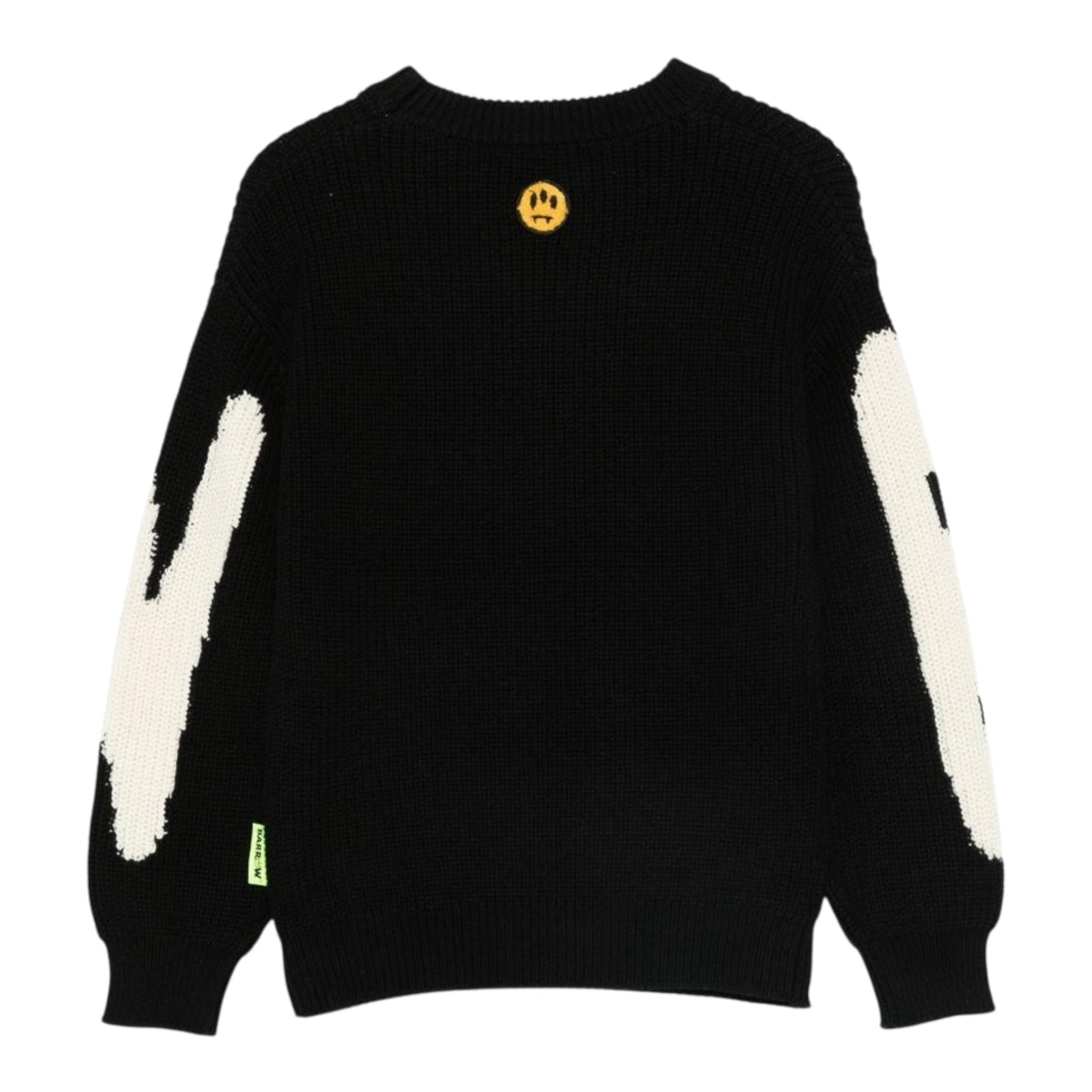 Barrow Kids Maglia tinta unita con Stampa Nero per Bambino F5BKJUJP125 NERO BARROW KIDS 