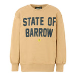 Barrow Kids Felpa Chiusa Girocollo tinta unita con Stampa Beige per Bambino F5BKJUSW076X BEIGE BARROW KIDS 