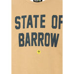 Barrow Kids Felpa Chiusa Girocollo tinta unita con Stampa Beige per Bambino F5BKJUSW076XX BEIGE BARROW KIDS 