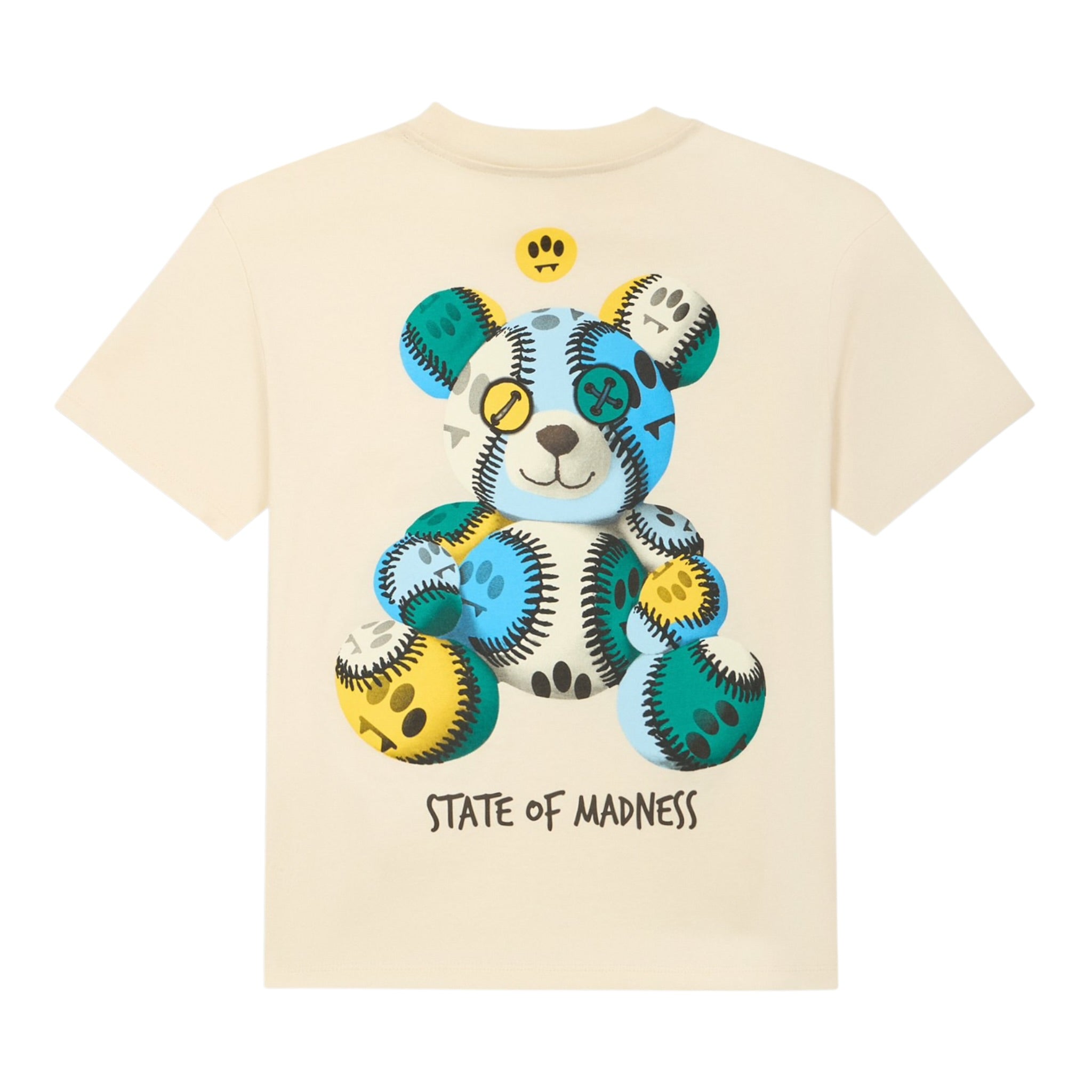 Barrow Kids T-Shirt Girocollo tinta unita con Stampa Panna per Bambino F5BKJUTH077 PANNA BARROW KIDS 