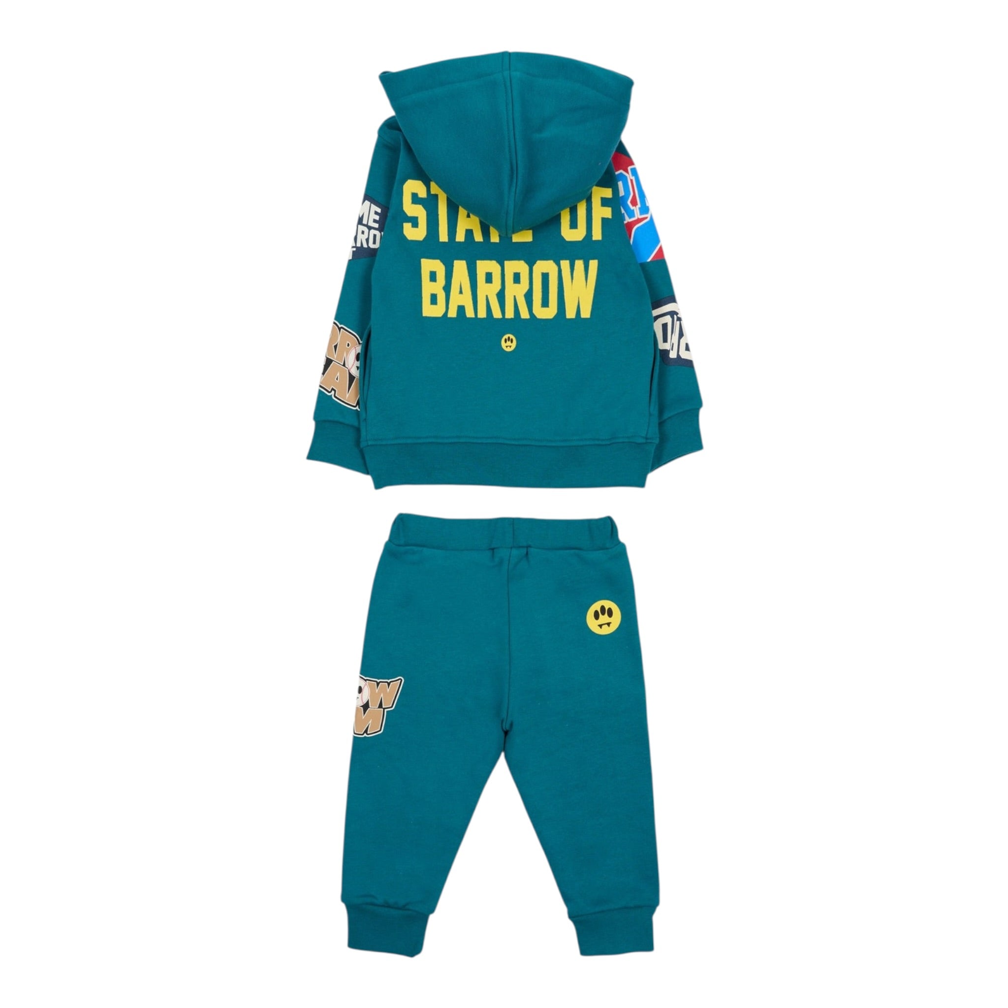 Barrow Kids Completo tinta unita 2Pz Felpa-Pantalone Verde per Neonato F5BKUNSF214 VERDE BARROW KIDS 