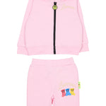 Barrow Kids Completo tinta unita 2Pz Felpa-Pantalone Rosa per Neonata F5BKUNSF218 ROSA BARROW KIDS 