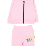 Barrow Kids Completo tinta unita 2Pz Felpa-Pantalone Rosa per Neonata F5BKUNSF218 ROSA BARROW KIDS 