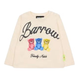 Barrow Kids Shirt tinta unita con Stampa Beige per Neonato F5BKUNTH217 BEIGE BARROW KIDS 