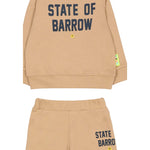 Barrow Kids Completo tinta unita 2Pz Felpa-Pantalone Beige per Neonato F5BKUNTP213 BEIGE BARROW KIDS 