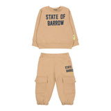 Barrow Kids Completo tinta unita 2Pz Felpa-Pantalone Beige per Neonato F5BKUNTP213X BEIGE BARROW KIDS 