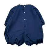 Bear Pagliaccetto Bicolore con Colletto Blu per Neonata 607 BLU BEAR 