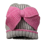 Bebe' Di Almy Cappello tinta unita con Fiocco Beige per Neonata CA77 BEIGE BEBE' DI ALMY 