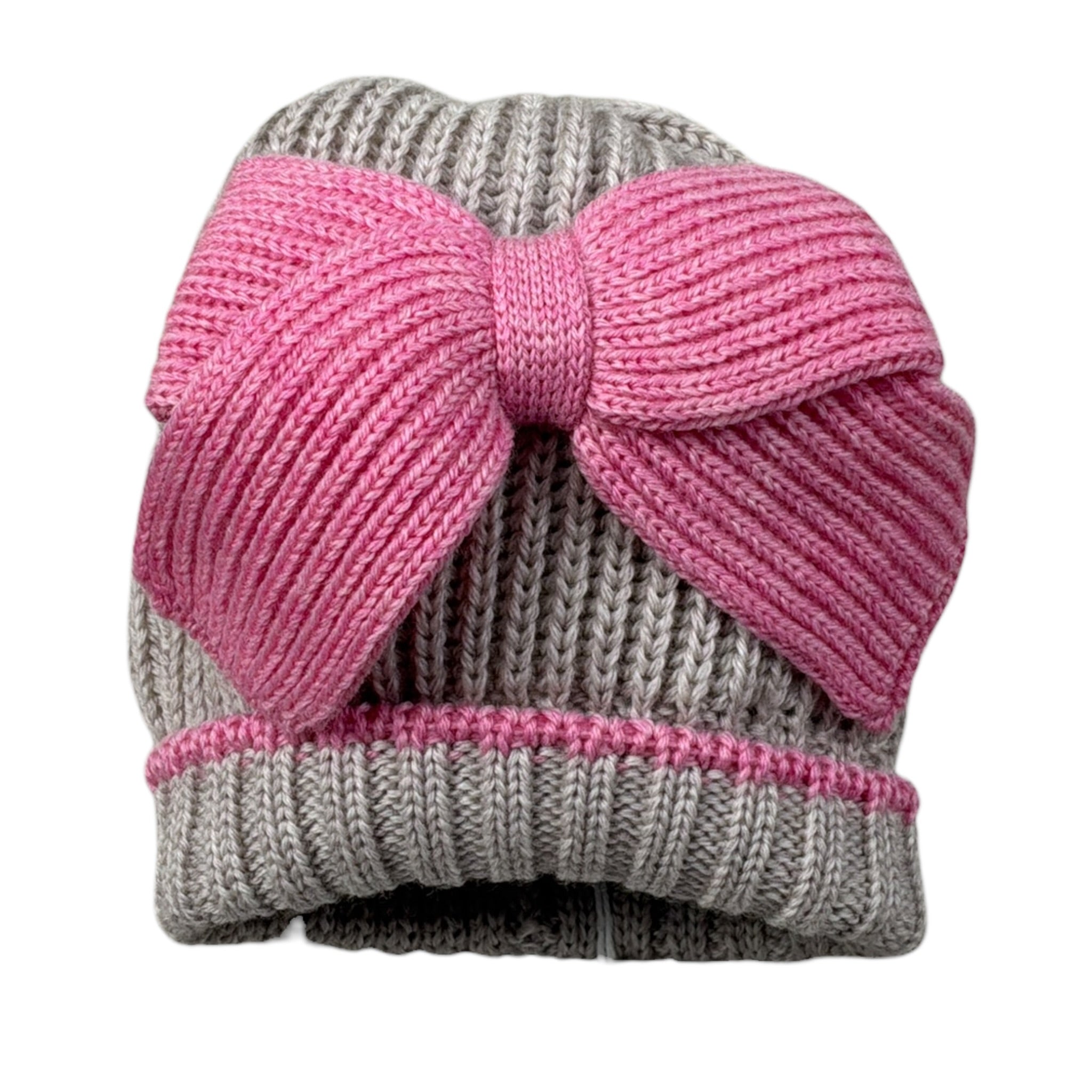 Bebe' Di Almy Cappello tinta unita con Fiocco Beige per Neonata CA77 BEIGE BEBE' DI ALMY 
