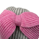 Bebe' Di Almy Cappello tinta unita con Fiocco Beige per Neonata CA77 BEIGE BEBE' DI ALMY 