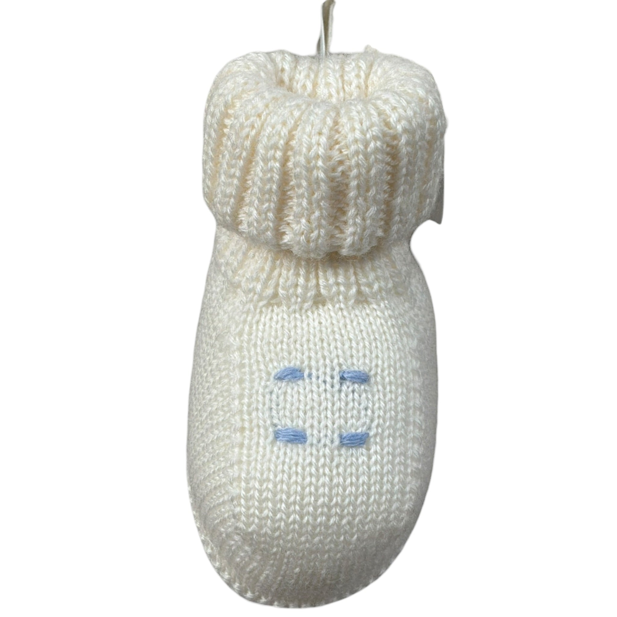 Bebe' Di Almy Babbucce tinta unita con Ricami Panna per Neonato SC12 PANNA BEBE' DI ALMY 