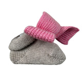 Bebe' Di Almy Babbucce tinta unita con Fiocco In Contrasto Beige per Neonata SC77 BEIGE BEBE' DI ALMY 