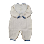 Bebe' Di Almy Tutina Manica Lunga tinta unita con Ricami Panna per Neonato T18L PANNA BEBE' DI ALMY 