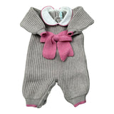 Bebe' Di Almy Tutina Manica Lunga con Fiocco Biege per Neonata T77L BEIGE BEBE' DI ALMY 
