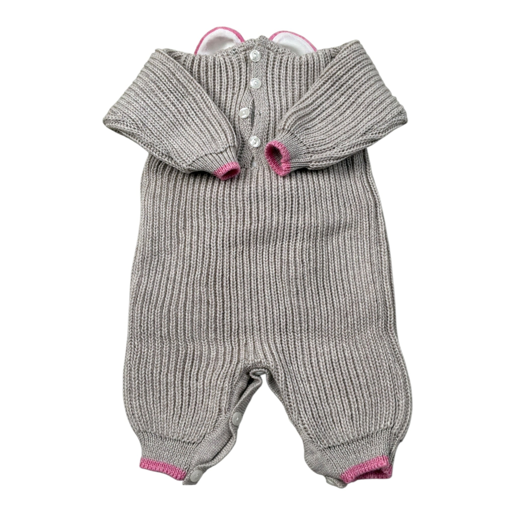 Bebe' Di Almy Tutina Manica Lunga con Fiocco Biege per Neonata T77L BEIGE BEBE' DI ALMY 