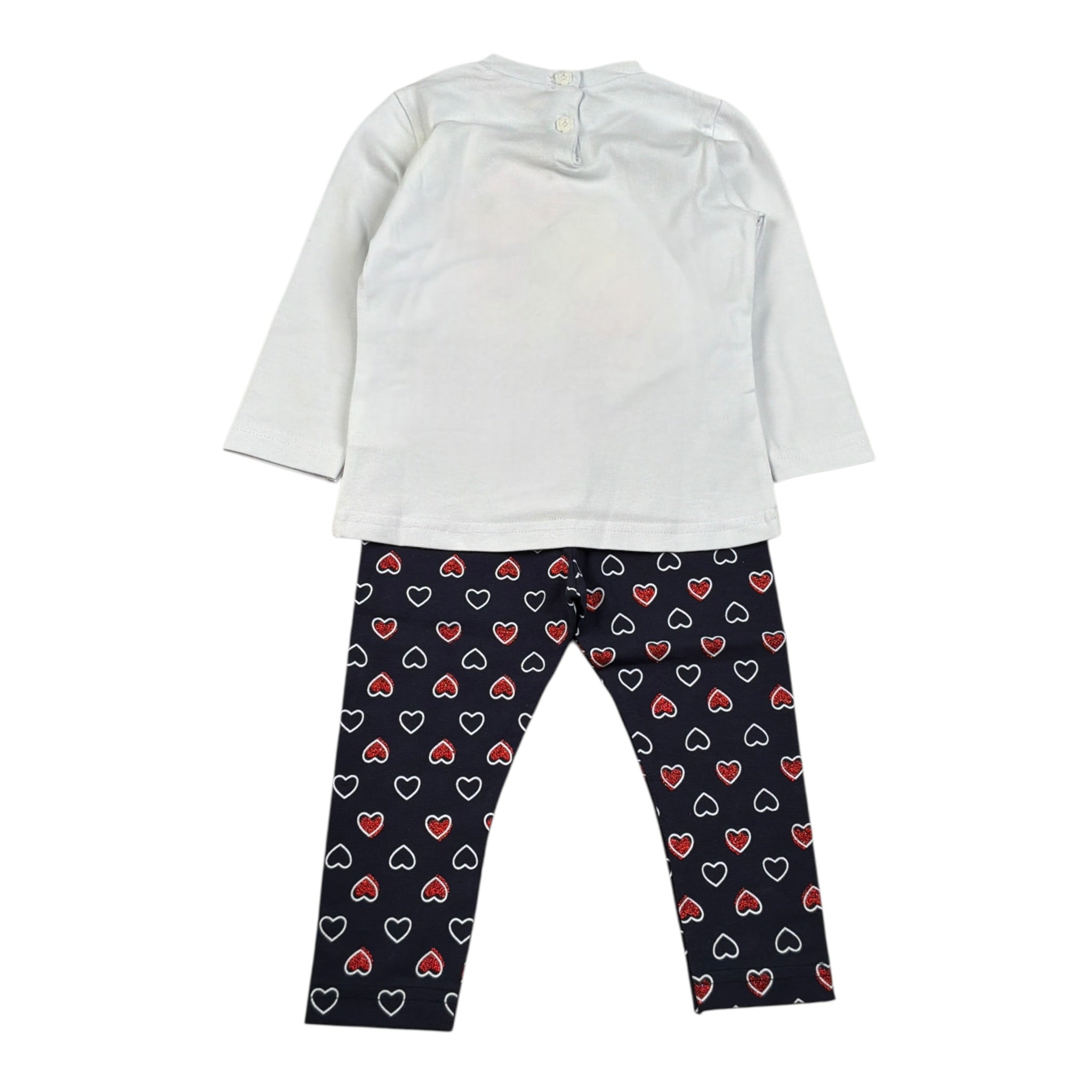 Bembo Completo 2Pz Shirt-Leggins Bianco per Neonata DFJDJ BIANCO BEMBO 