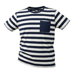 Berna T-Shirt tinta unita con Fantasia A Righe Bianco per Bambino K23065 BIANCO BERNA 
