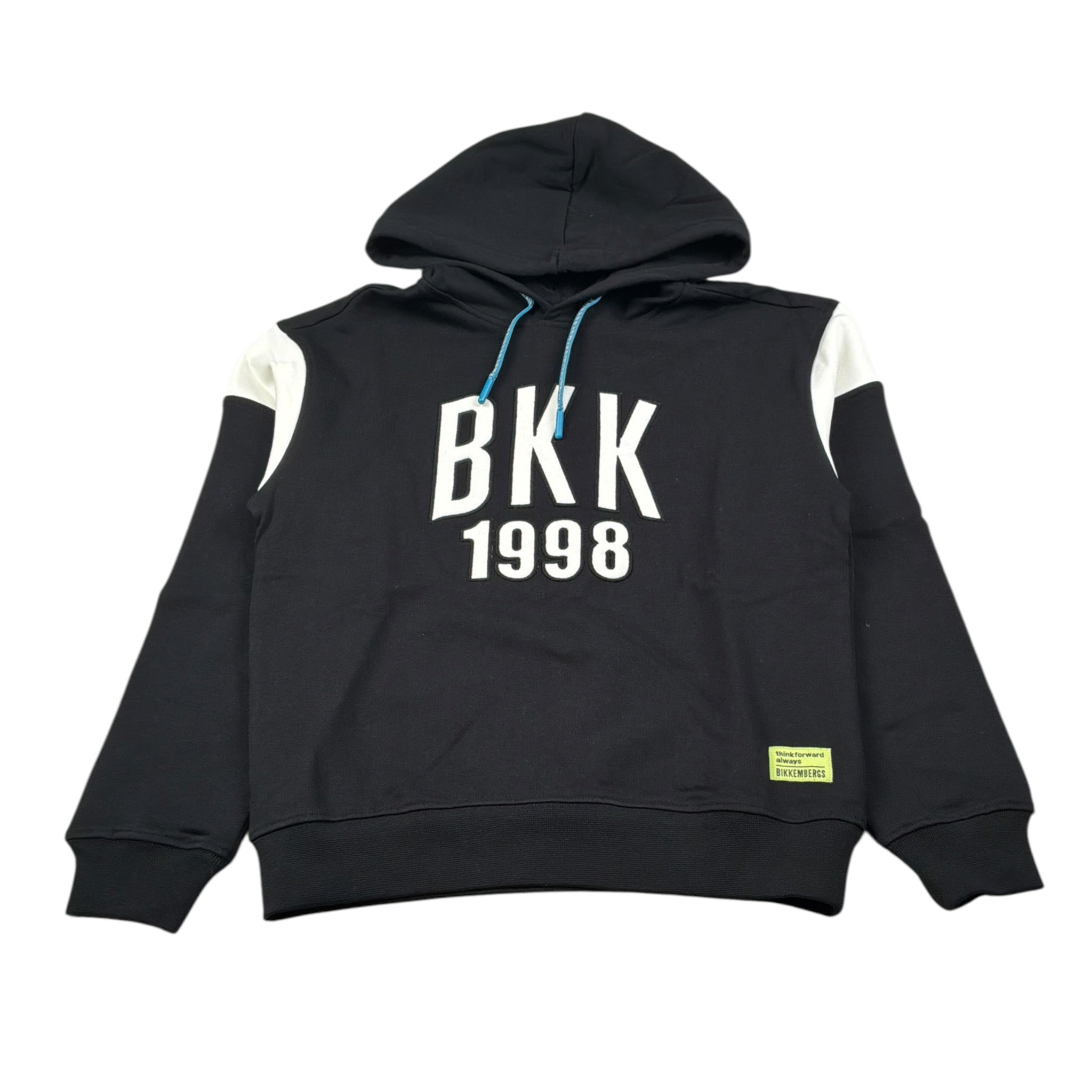 Bikkembergs Felpa Chiusa con Cappuccio tinta unita Nero per Bambino 9BK3504 NERO BiKKEMBERGS 
