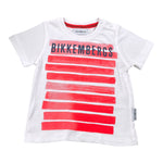 Bikkembergs T-Shirt tinta unita con Stampa Bianco per Neonato BK0253 BIANCO BiKKEMBERGS 