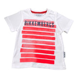 Bikkembergs T-Shirt tinta unita con Stampa Bianco per Neonato BK0253 BIANCO BiKKEMBERGS 