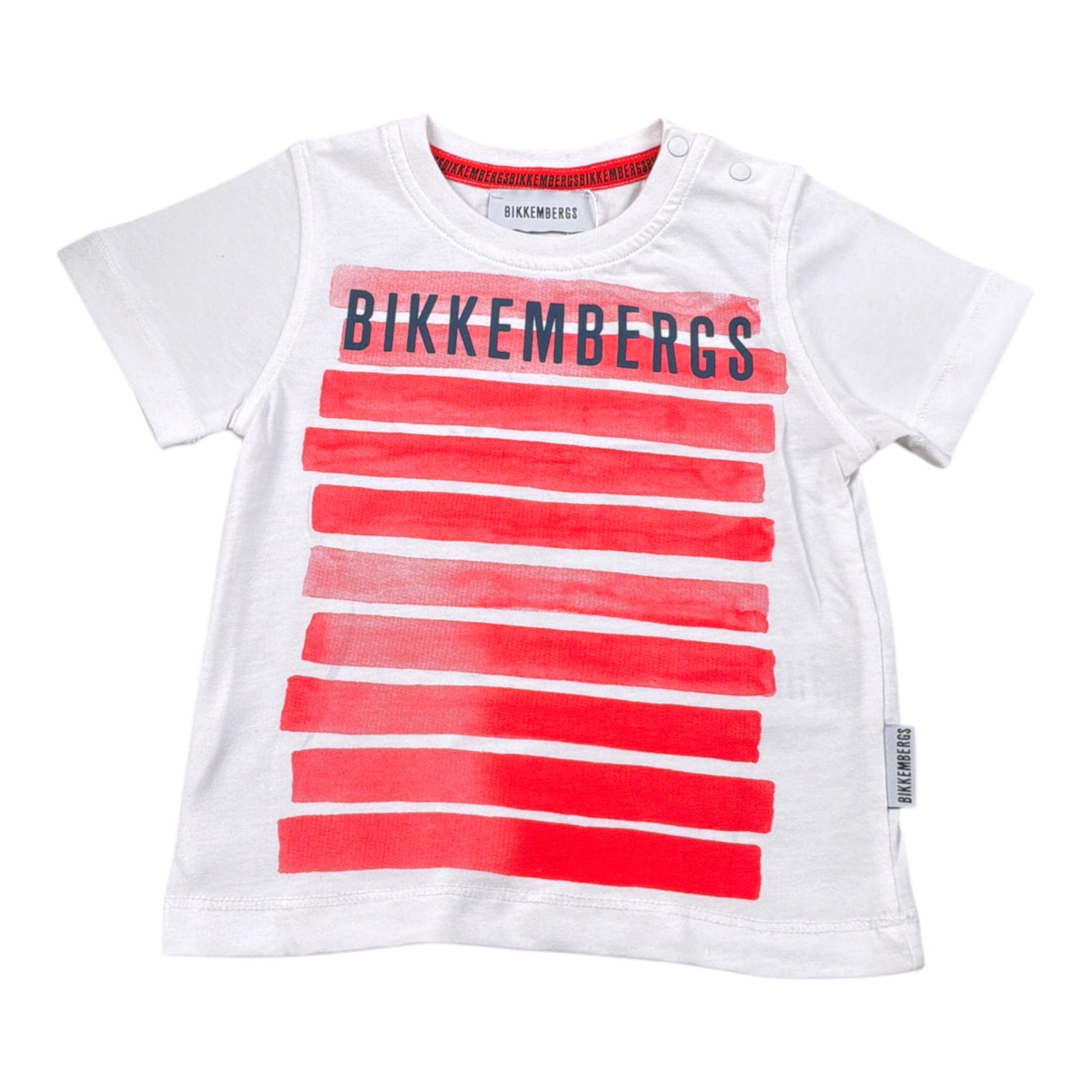 Bikkembergs T-Shirt tinta unita con Stampa Bianco per Neonato BK0253 BIANCO BiKKEMBERGS 