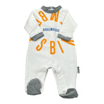 Bikkembergs Tutina tinta unita con Stampa Bianco per Neonato BK0970 BIANCO BiKKEMBERGS 