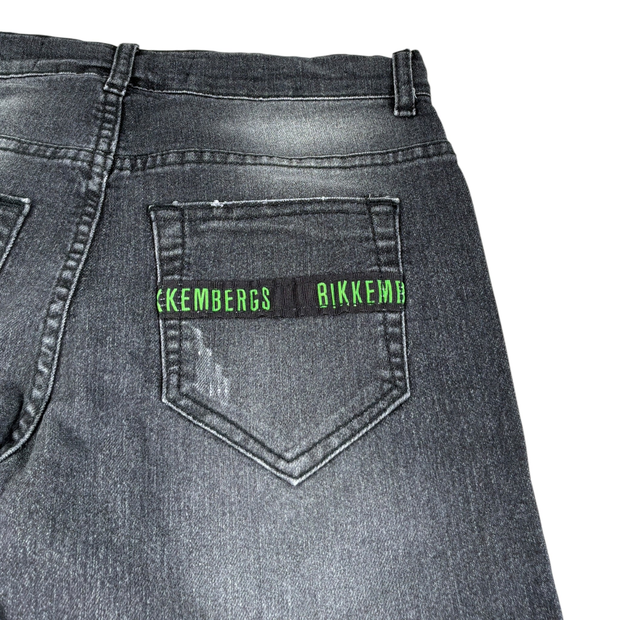 Bikkembergs Jeans tinta unita con Girovita Regolabile Nero per Bambino BK1170 NERO BiKKEMBERGS 