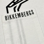 Bikkembergs T-Shirt tinta unita con Stampa Bianco per Bambino BK3035 BIANCO BiKKEMBERGS 