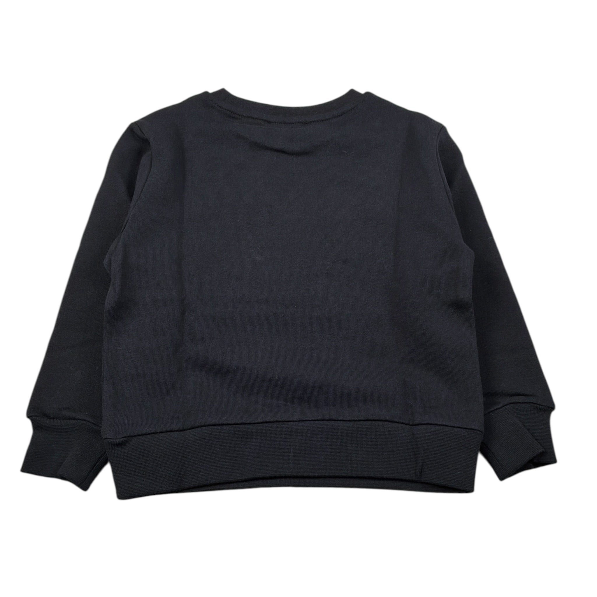 Bikkembergs Felpa Chiusa Girocollo tinta unita con Logo Nero per Bambino BK3306 NERO BiKKEMBERGS 