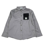 Bikkembergs Camicia Manica Lunga tinta unita Grigio per Bambino BK3514 GRIGIO BiKKEMBERGS 