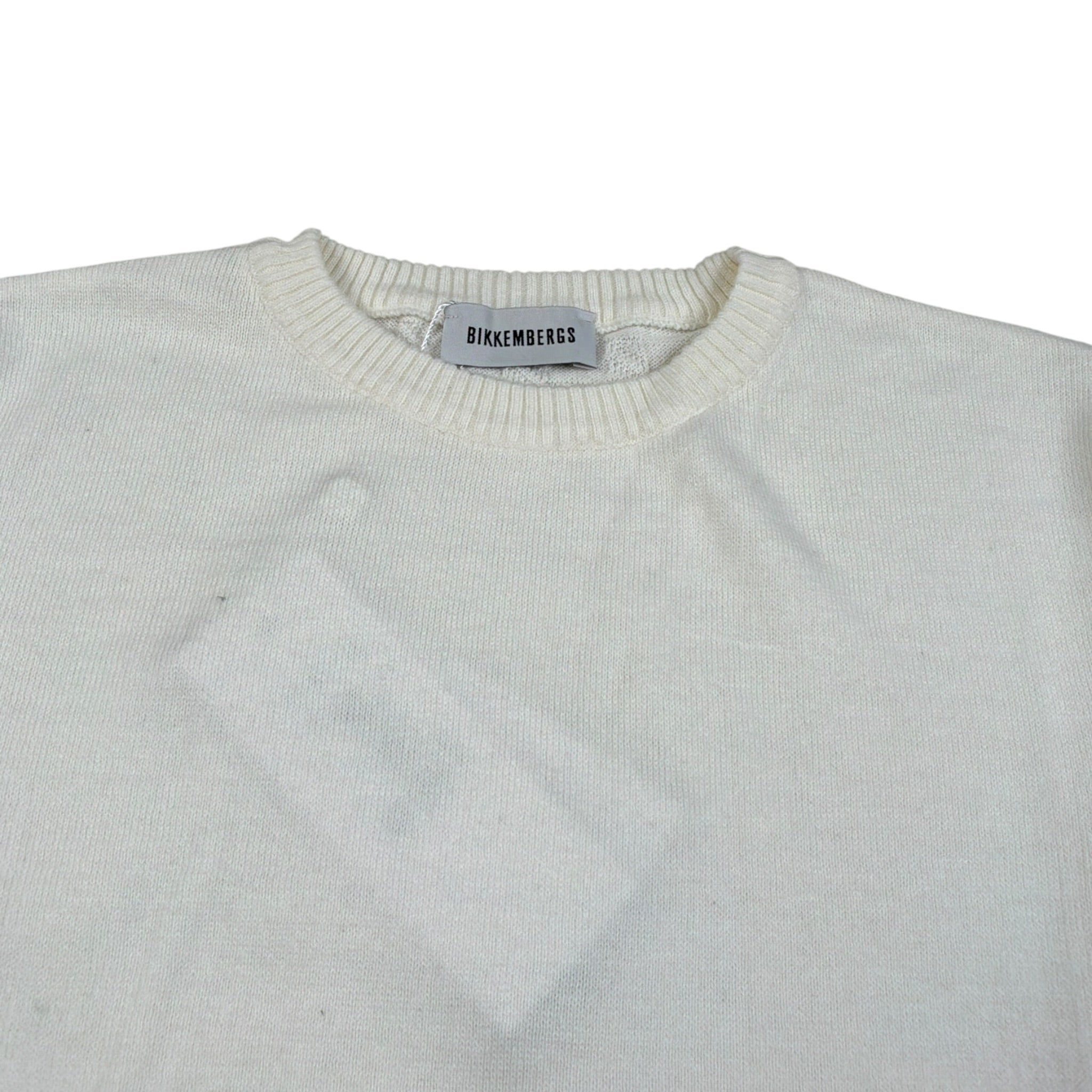 Bikkembergs Maglia Girocollo tinta unita Panna per Bambino BK3572 PANNA BiKKEMBERGS 