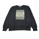Bikkembergs Felpa Chiusa Girocollo tinta unita con Stampa Nero per Bambino BK3621 NERO BiKKEMBERGS 
