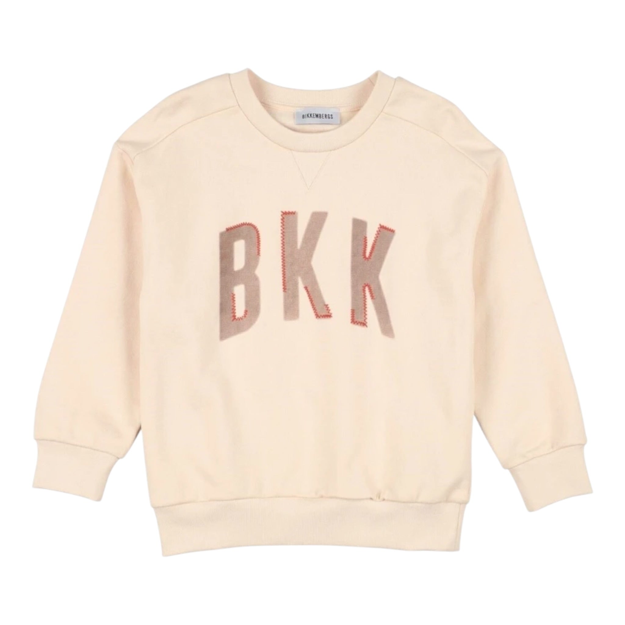 Bikkembergs Felpa Chiusa Girocollo tinta unita con Stapa Panna per Bambino BK3633 PANNA BiKKEMBERGS 