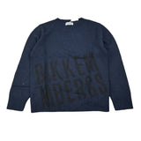 Bikkembergs Maglia Collo Alto tinta unita con Stampa Blu per Bambino BK3674 BLU BiKKEMBERGS 