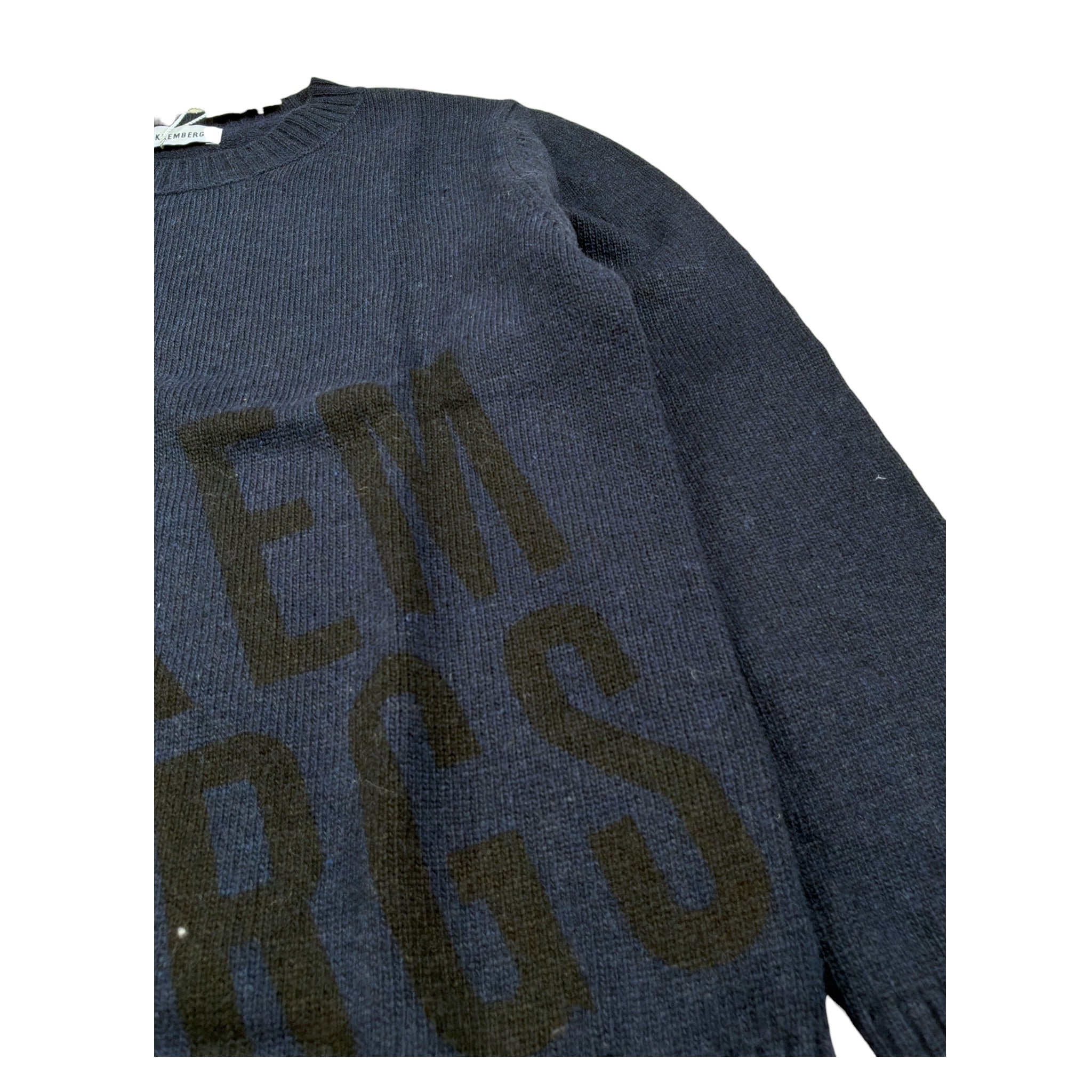 Bikkembergs Maglia Collo Alto tinta unita con Stampa Blu per Bambino BK3674 BLU BiKKEMBERGS 
