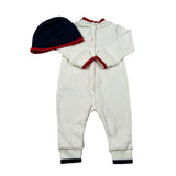 Bikkembergs Tutina Manica Lunga tinta unita con Cappello Panna per Neonato BK3726 PANNA BiKKEMBERGS 