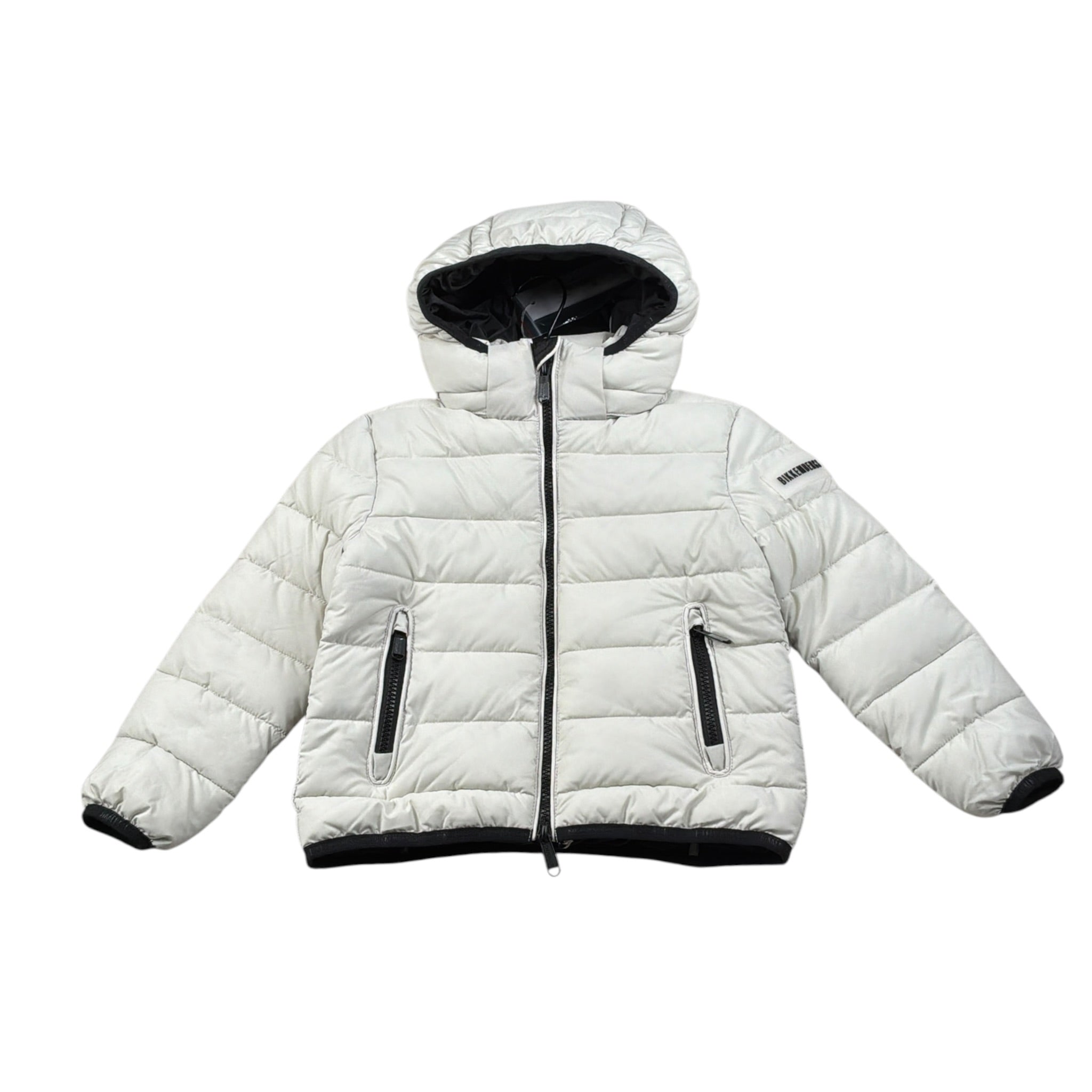 Bikkembergs Giubbino tinta unita con Zip E Cappuccio Panna per Bambino BK3728X PANNA BiKKEMBERGS 
