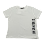 Bikkembergs T-Shirt Girocollo tinta unita con Logo Bianco per Bambino BK3730 BIANCO BiKKEMBERGS 