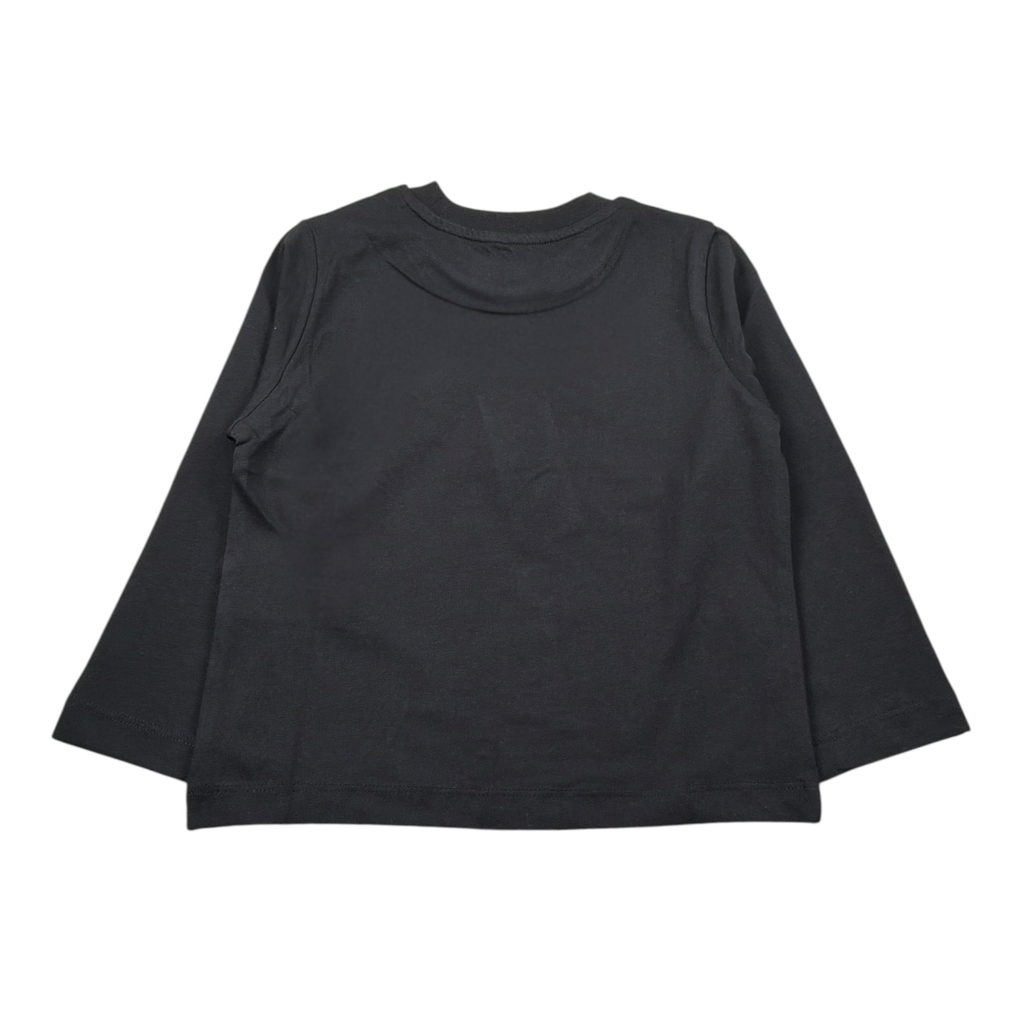 Bikkembergs Shirt Girocollo tinta unita con Logo Nero per Bambino BK3733 NERO BiKKEMBERGS 