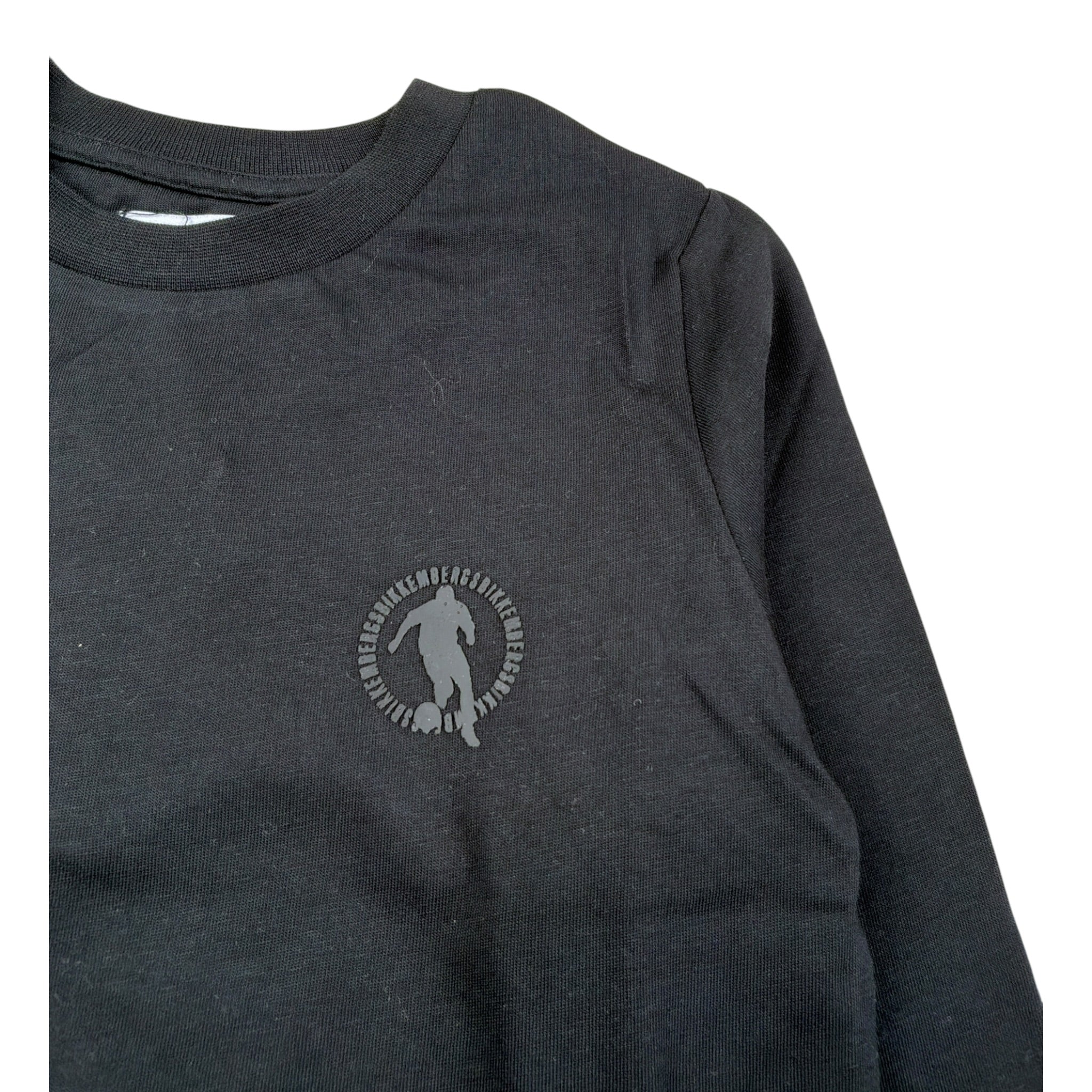 Bikkembergs Shirt Girocollo tinta unita con Logo Nero per Bambino BK3733 NERO BiKKEMBERGS 