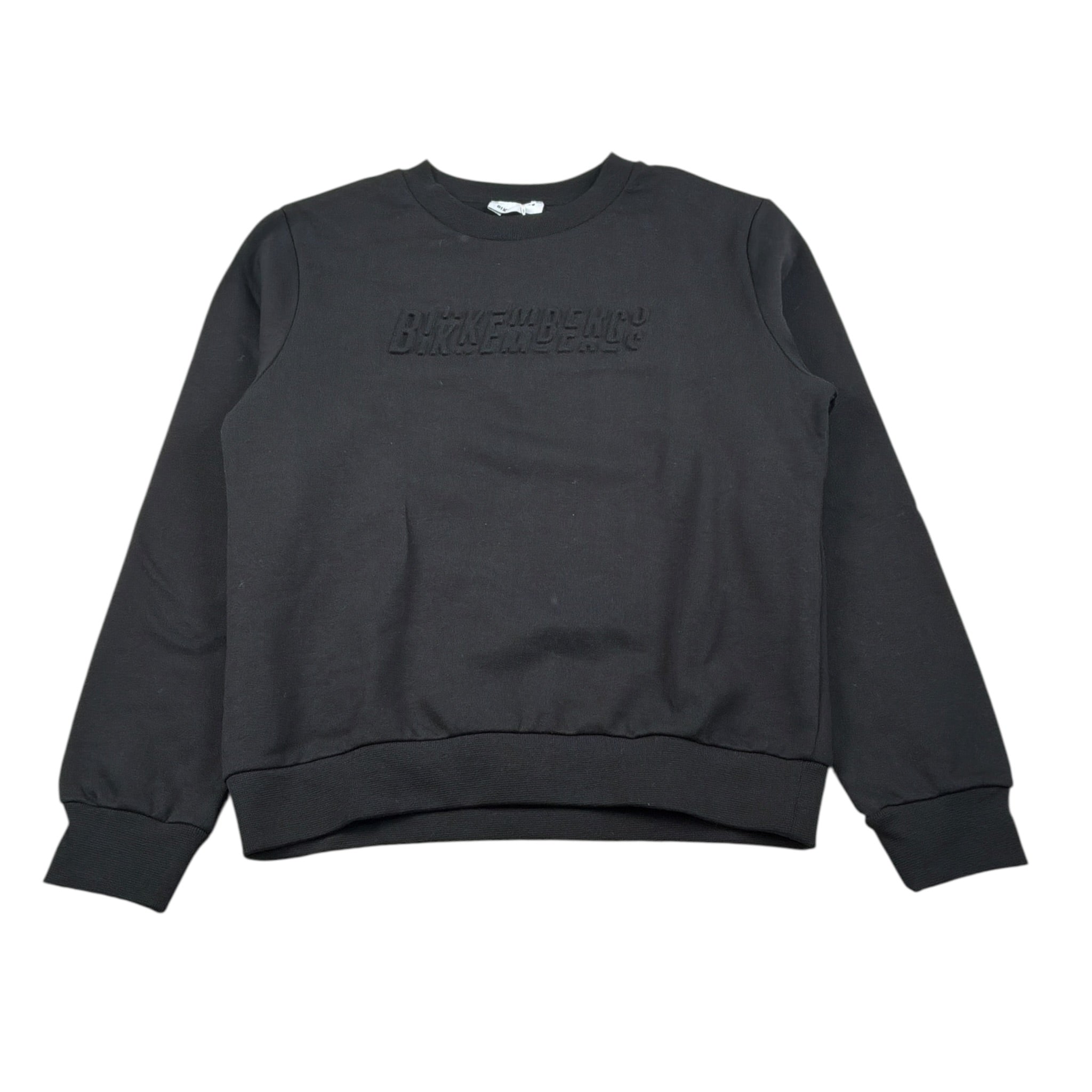 Bikkembergs Felpa Chiusa Girocollo tinta unita Nero per Bambino BK3750 NERO BiKKEMBERGS 