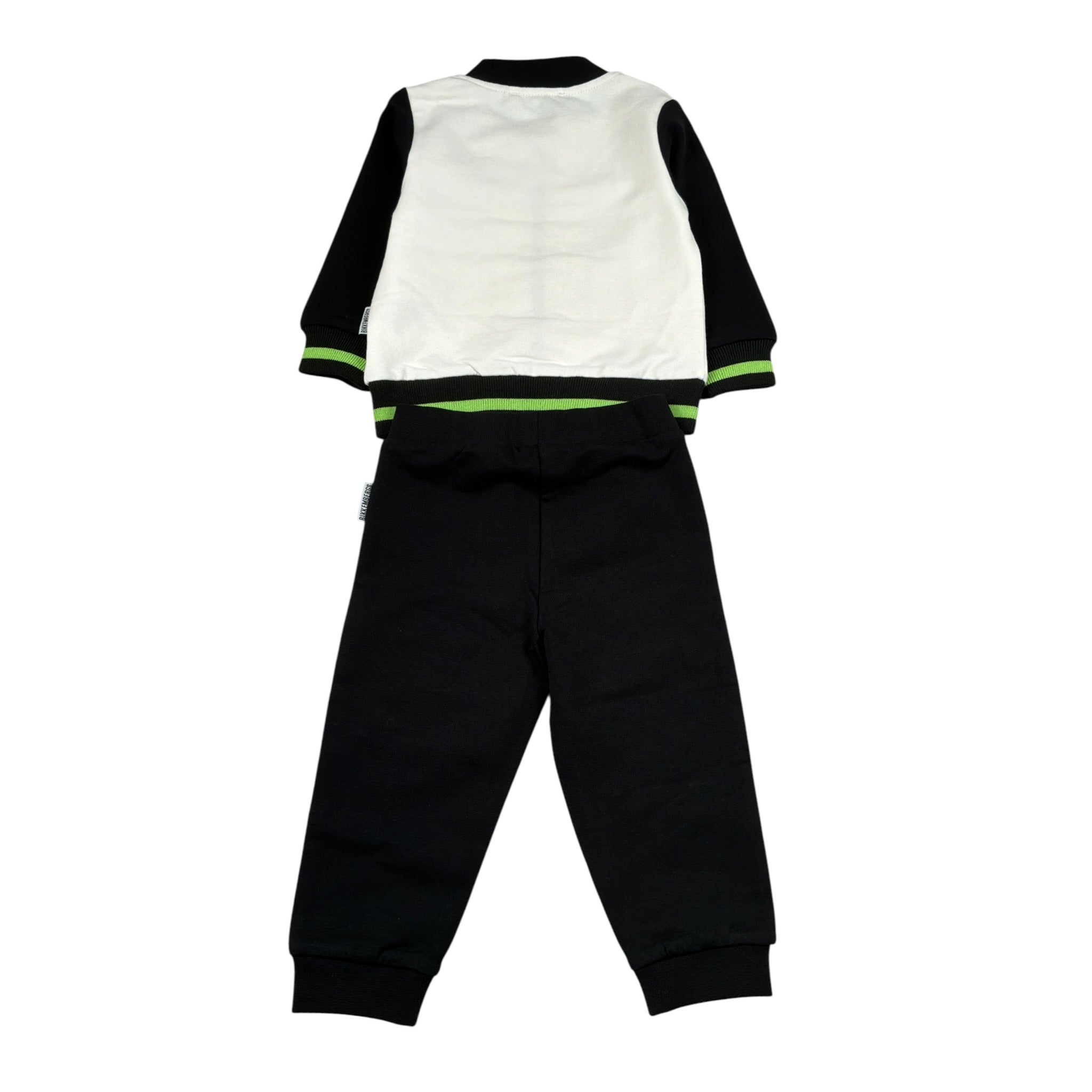 Bikkembergs Completo 2 Pezzi Felpa-Pantalone Panna/Nero per Neonato BK3817 PANNA/NERO BiKKEMBERGS 